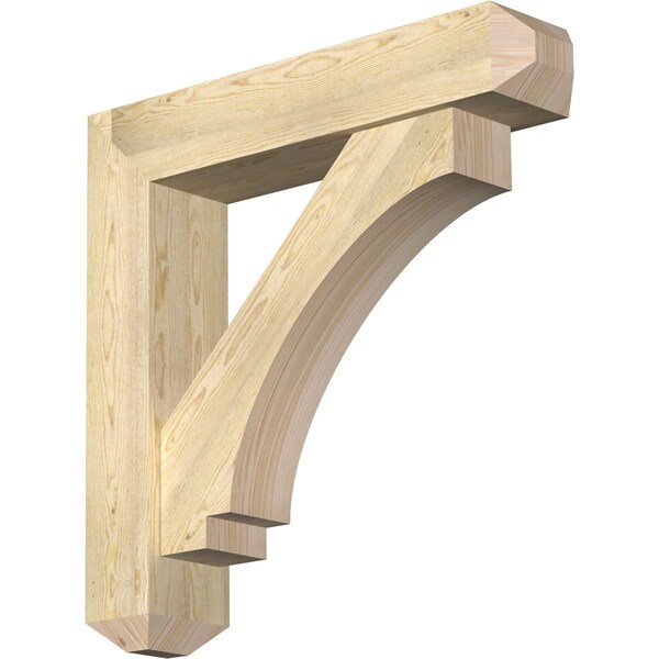 Ekena Millwork Imperial Craftsman Rough Sawn Bracket w/ Offset Brace, Douglas Fir, 8"W x 38"D x 38"H BKT0806X38X38IMP04RDF - main